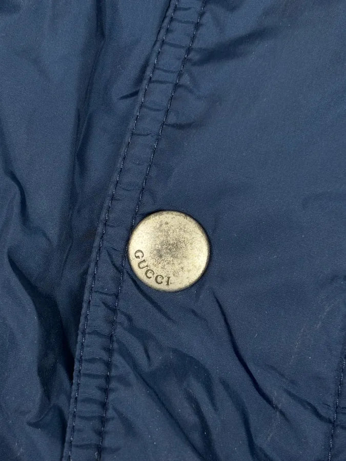 AW2010 Gucci Blue Hooded Quilted Puffer Jacket hzthqfS 8