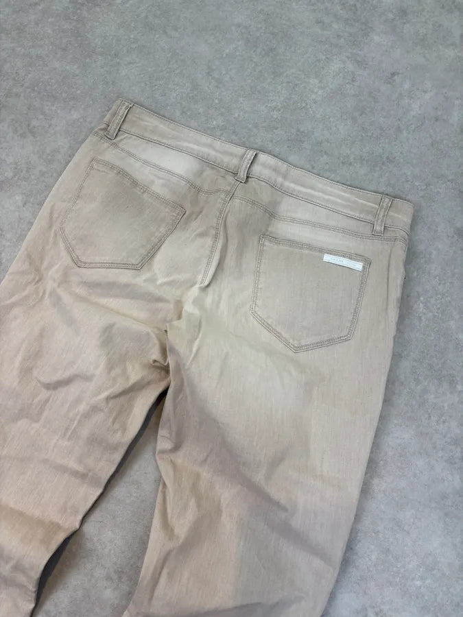 SS2010 Prada Light Beige Straight-Leg Denim Jeans MEEbQEF 6