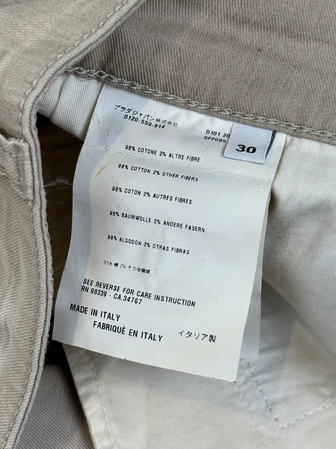 SS2010 Prada Light Beige Straight-Leg Denim Jeans MEEbQEF 10