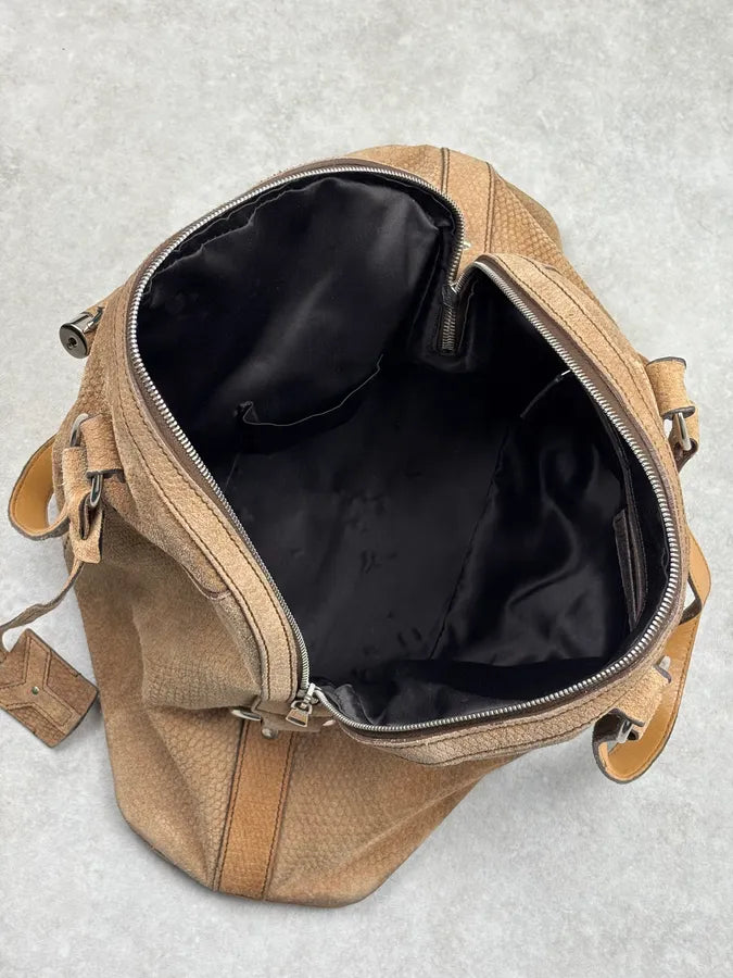 SS2010 Yves Saint Laurent Beige Suede Muse Shoulder Bag wKYEQJe 15