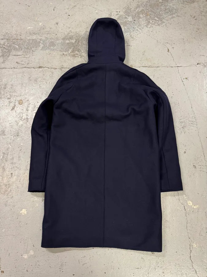 2010s Acne Studios Miltan Caban Navy Wool Hooded Jacket cMbuBxy 5