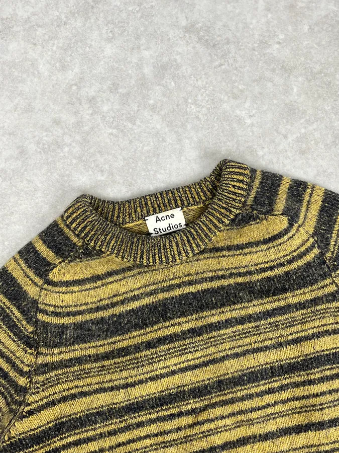 AW2016 Acne Studios Yellow Striped Sweater kZShlLT 3
