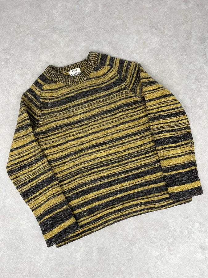 AW2016 Acne Studios Yellow Striped Sweater kZShlLT 4