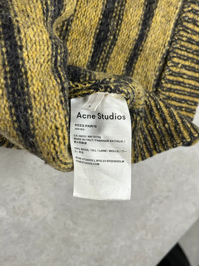 AW2016 Acne Studios Yellow Striped Sweater kZShlLT 7