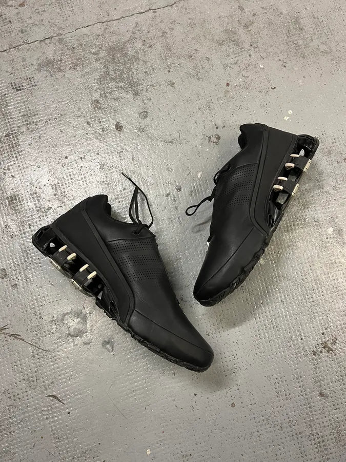 2010s Adidas X Porsche Bounce S4 Black Leather Sneakers RqZsmHt 4