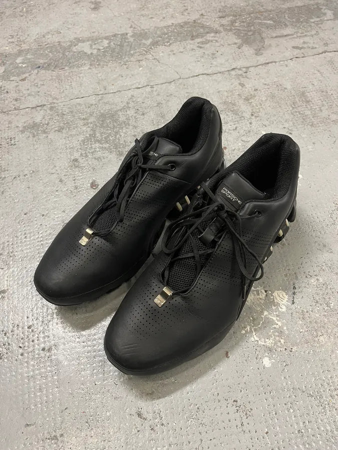 2010s Adidas X Porsche Bounce S4 Black Leather Sneakers RqZsmHt 3