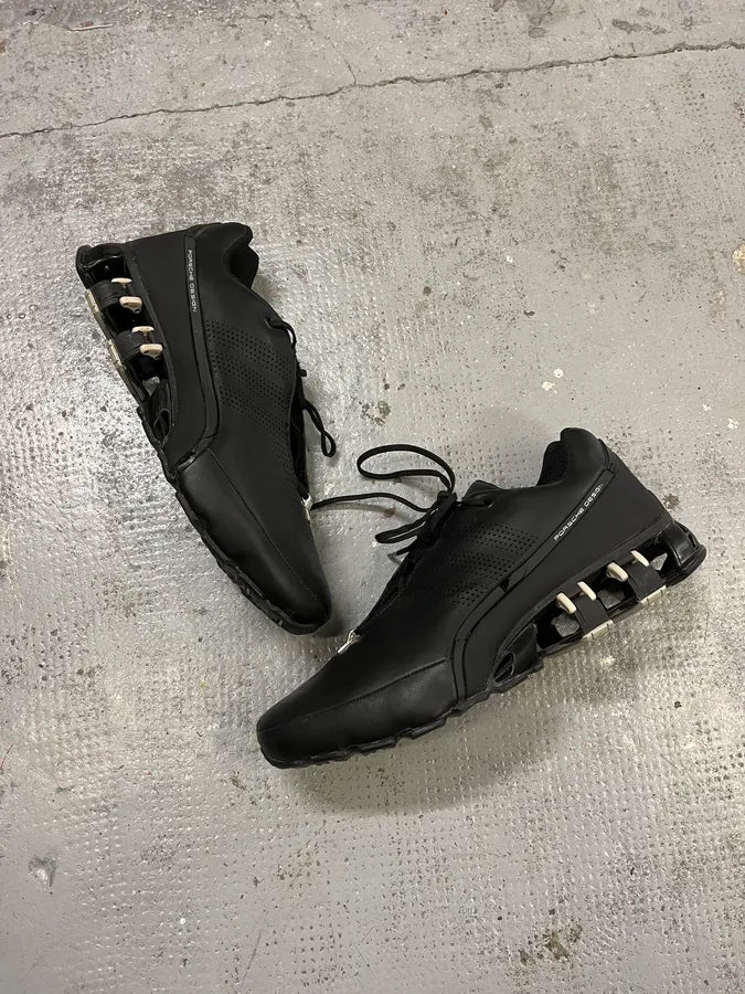 2010s Adidas X Porsche Bounce S4 Black Leather Sneakers RqZsmHt 2
