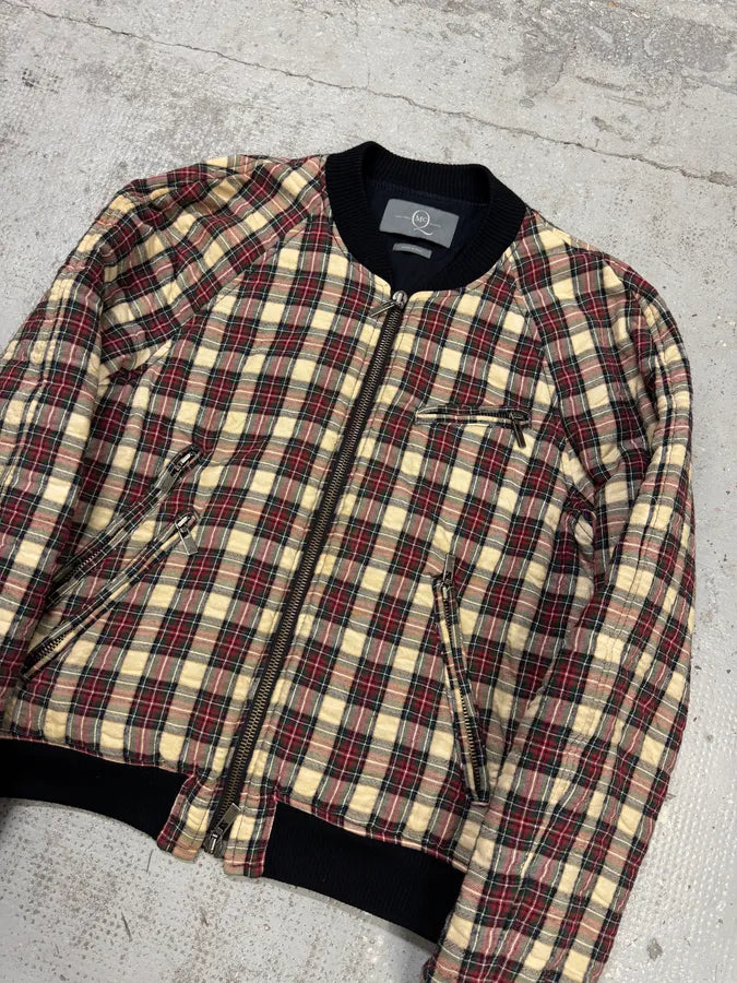 2010s Alexander McQueen Checkered White & Red Bomber Jacket sNvxZqa 5
