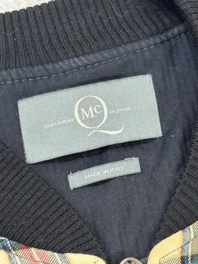 2010s Alexander McQueen Checkered White & Red Bomber Jacket sNvxZqa 8