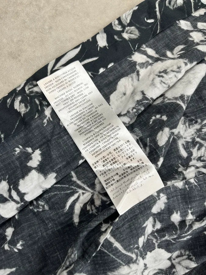 2010s Alexander McQueen Floral Black & White Shirt xsVBpLt 10