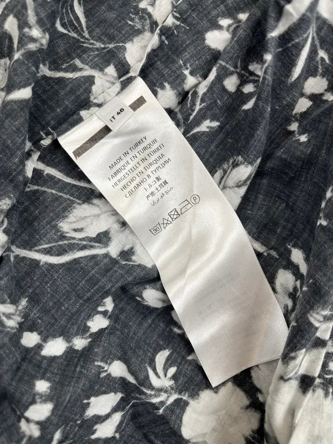 2010s Alexander McQueen Floral Black & White Shirt xsVBpLt 9
