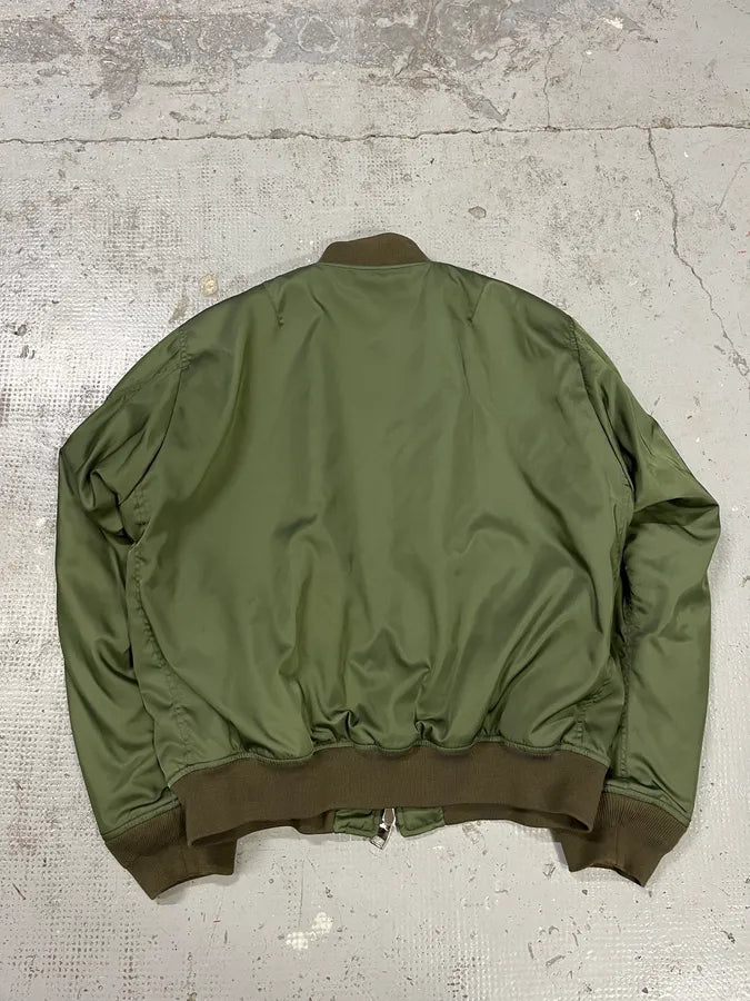2010s Alexander McQueen Floral Green Bomber Jacket oTSQHza 1