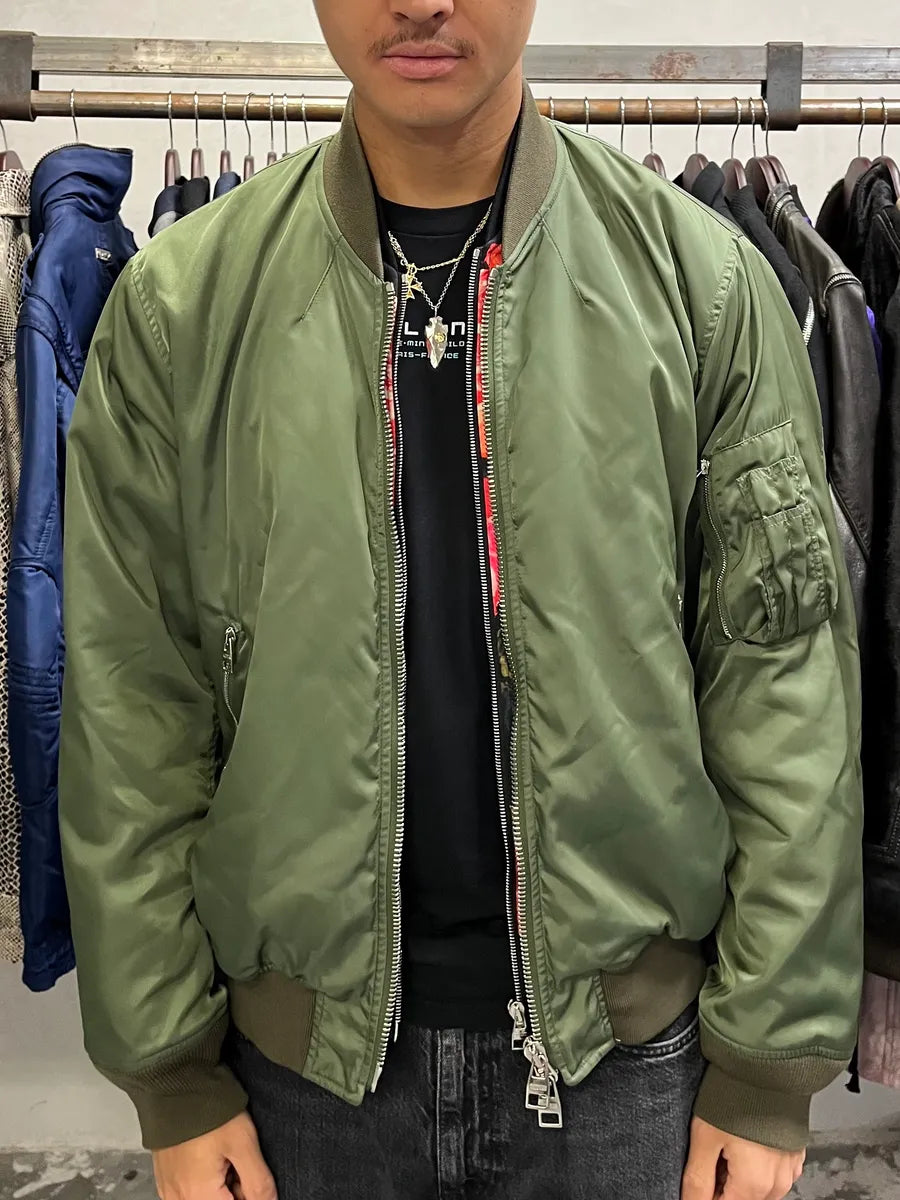 2010s Alexander McQueen Floral Green Bomber Jacket oTSQHza 2