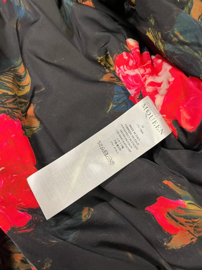 2010s Alexander McQueen Floral Green Bomber Jacket oTSQHza 8