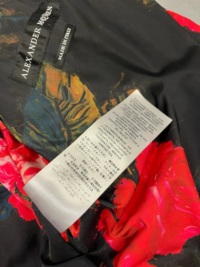 2010s Alexander McQueen Floral Green Bomber Jacket oTSQHza 9