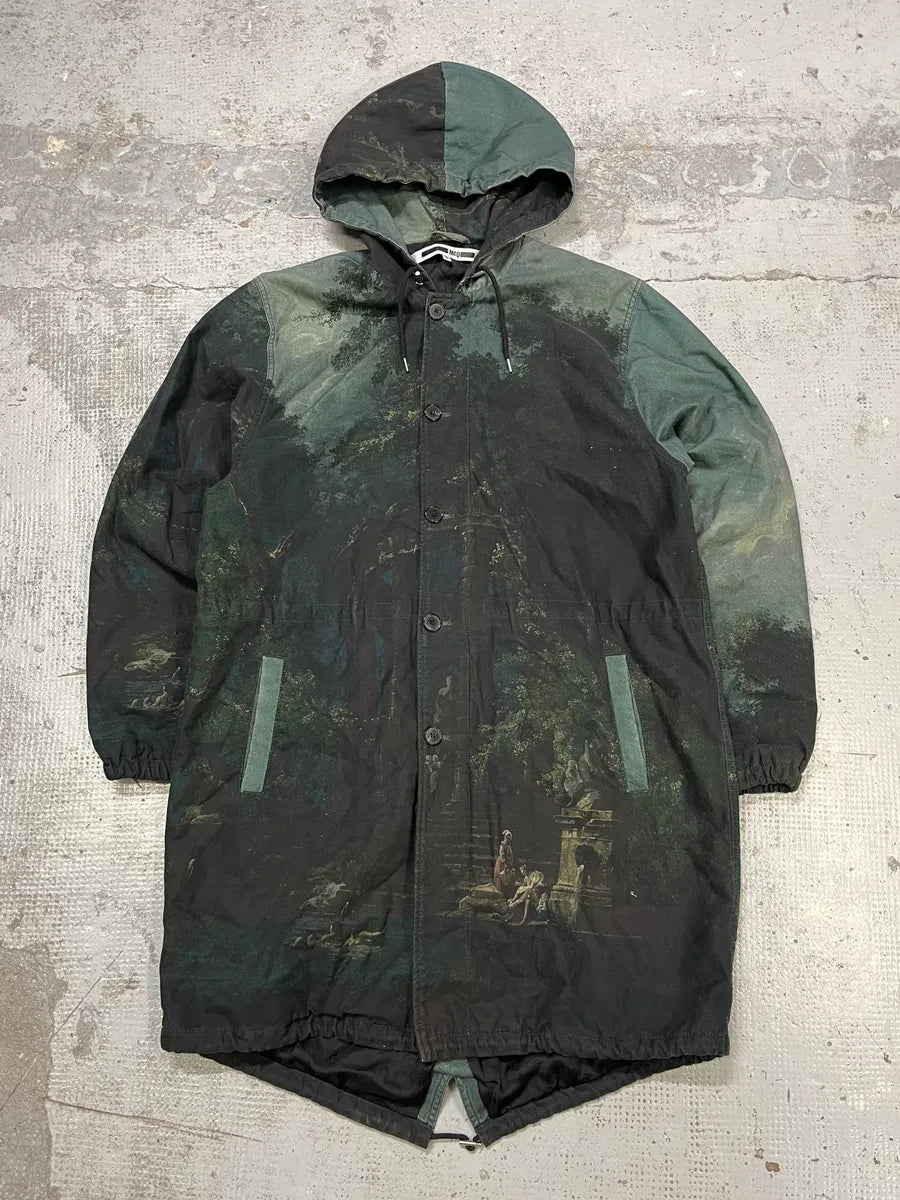 2010s Alexander McQueen Forest Dark Green Nylon Long Parka Jacket UIKKfOw 0