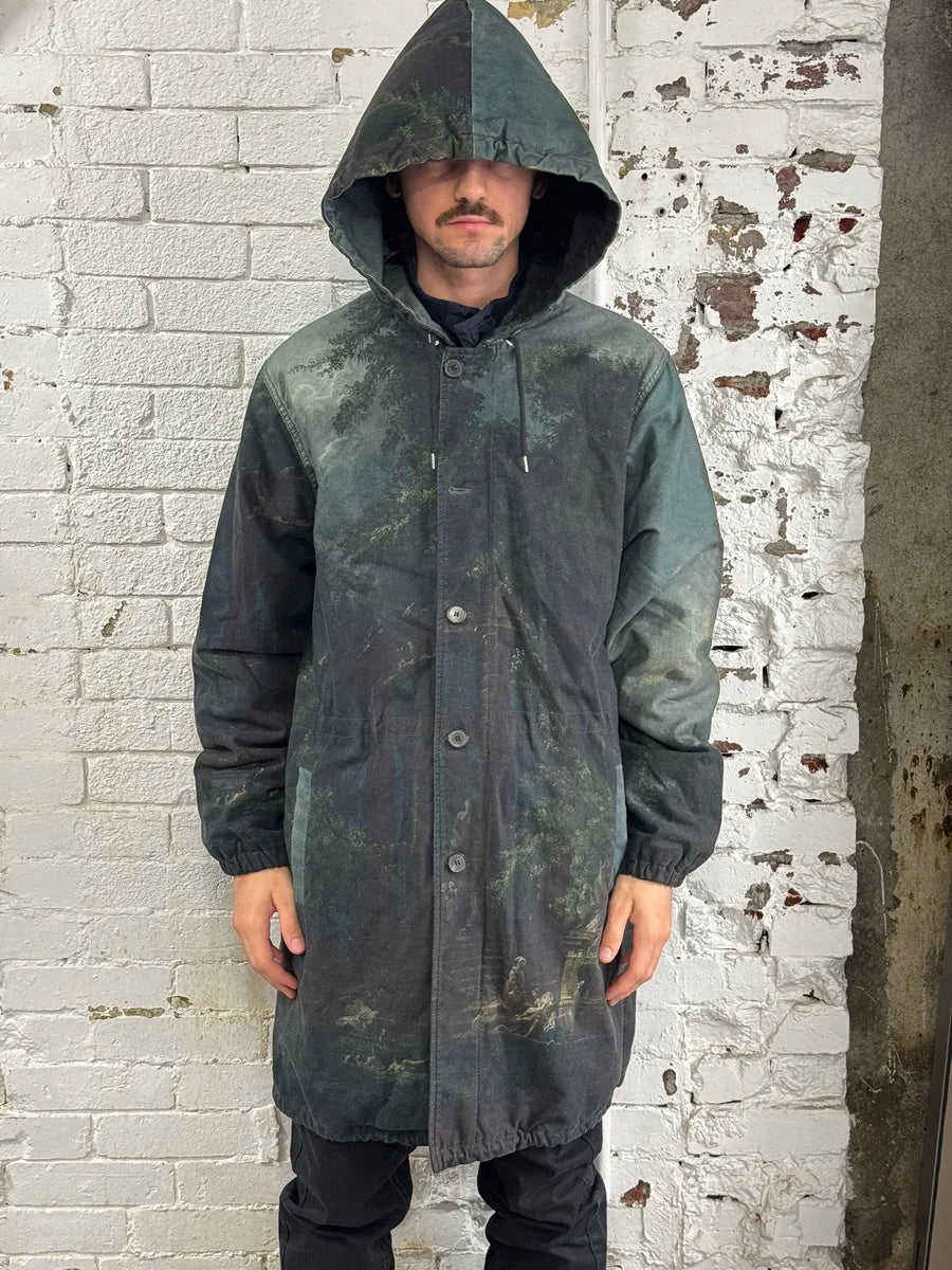 2010s Alexander McQueen Forest Dark Green Nylon Long Parka Jacket UIKKfOw 1