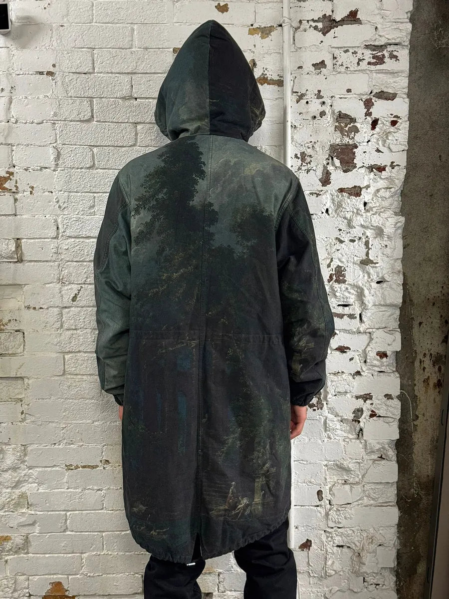 2010s Alexander McQueen Forest Dark Green Nylon Long Parka Jacket UIKKfOw 2