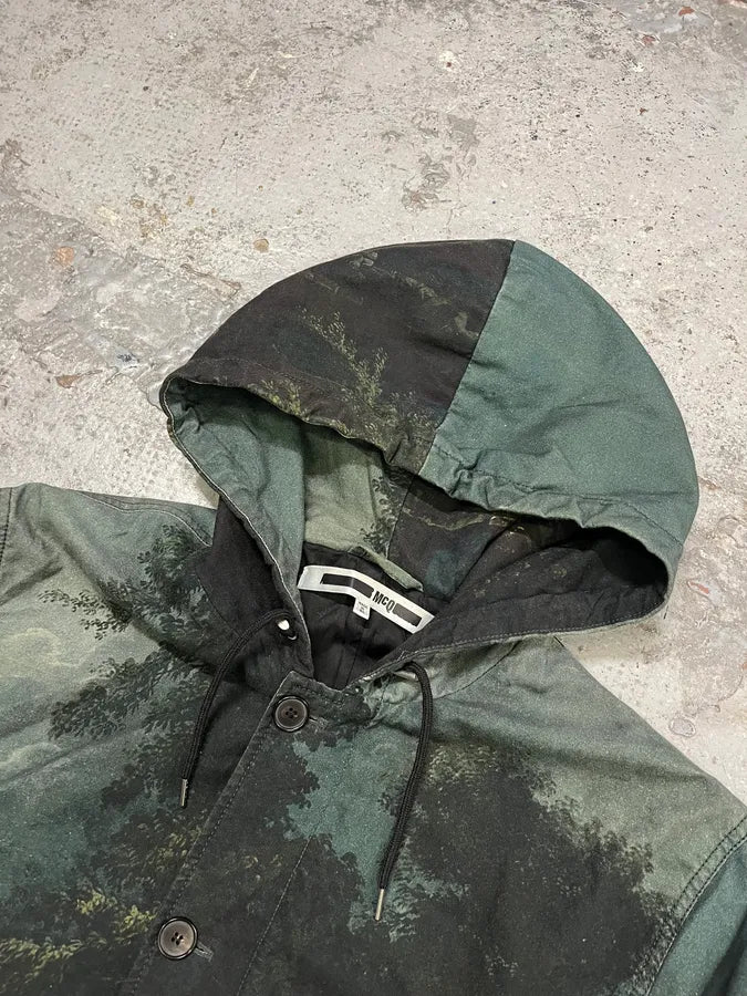 2010s Alexander McQueen Forest Dark Green Nylon Long Parka Jacket UIKKfOw 4