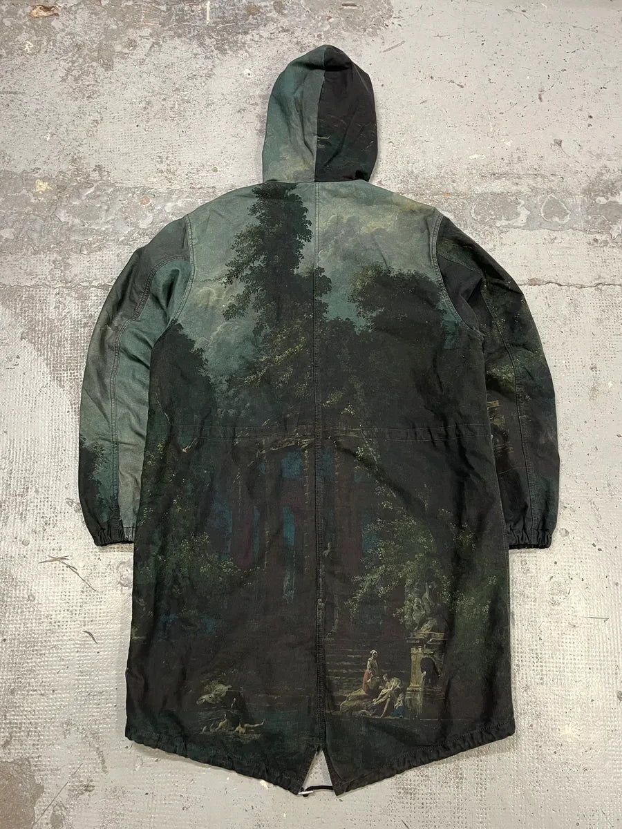 2010s Alexander McQueen Forest Dark Green Nylon Long Parka Jacket UIKKfOw 6