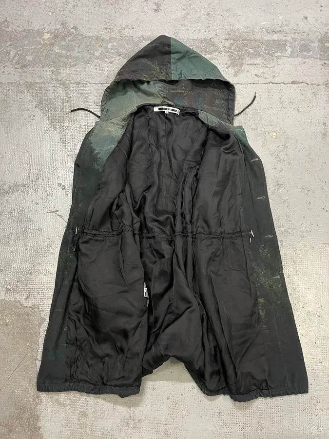 2010s Alexander McQueen Forest Dark Green Nylon Long Parka Jacket UIKKfOw 8