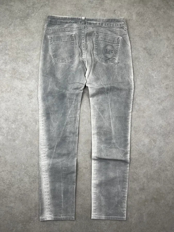 2010s Alexander McQueen Grey Denim Washed Skinny Jeans SSnCWgg 4