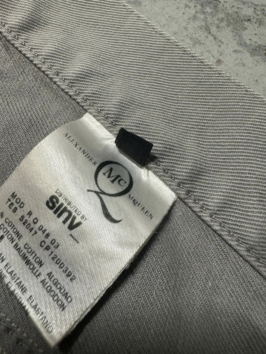 2010s Alexander Mcqueen Painted Abstract Grey Pants msvtunv 11