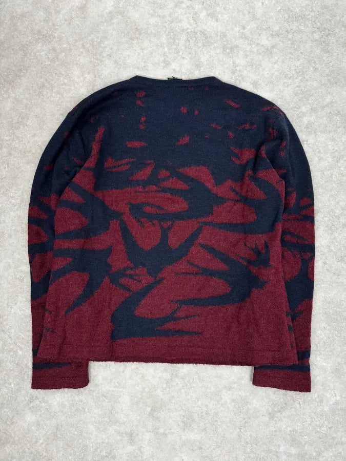 2010s Alexander McQueen Red & Navy Contemporary Sweater OyXdueQ 3