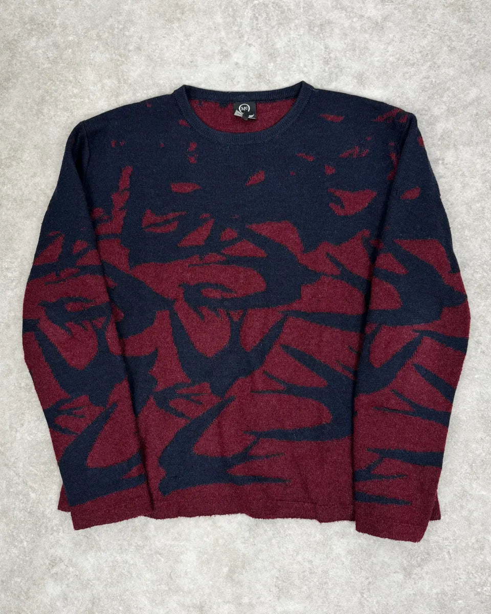2010s Alexander McQueen Red & Navy Contemporary Sweater OyXdueQ 0