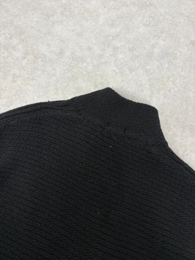 2010s Armani Asymmetrical Black Wool Zip-up Sweater fjtqVNq 5