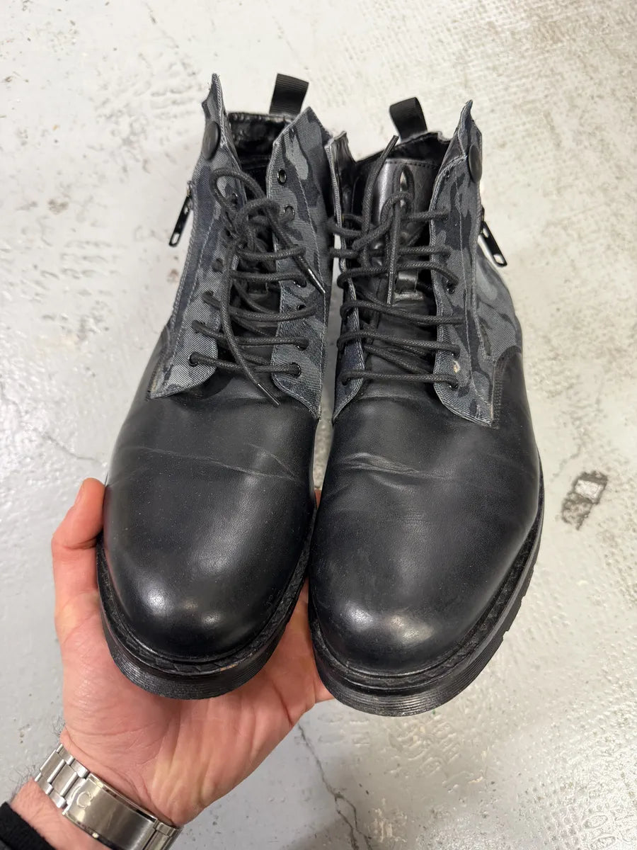 2010s Armani Black Camo Hybrid Boots iJXFtfp 4