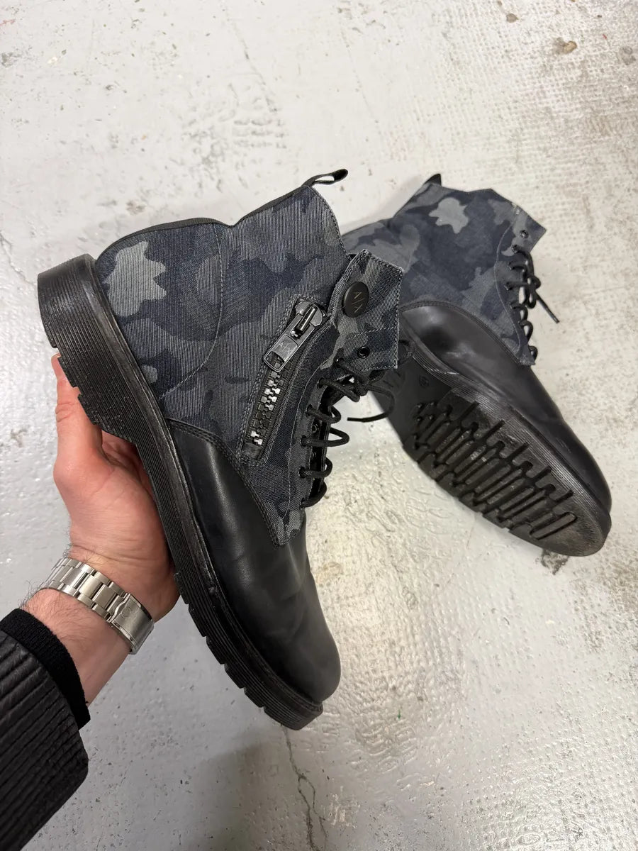 2010s Armani Black Camo Hybrid Boots iJXFtfp 5