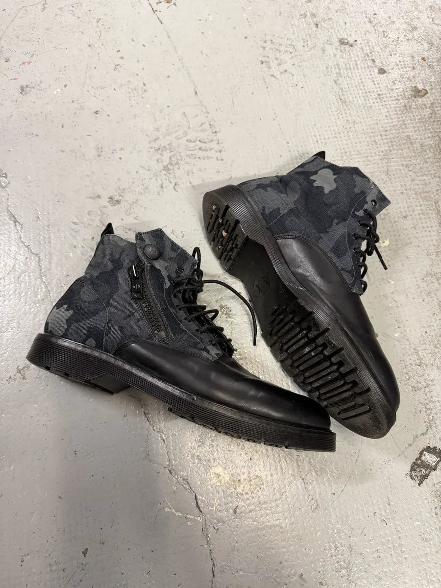 2010s Armani Black Camo Hybrid Boots iJXFtfp 9