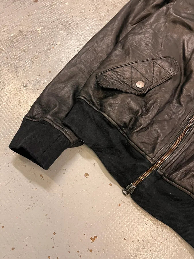 2010s Armani Black Utility Biker Leather Jacket dxFkJxU 5