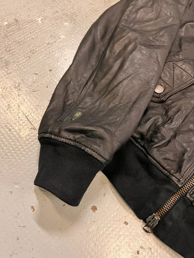 2010s Armani Black Utility Biker Leather Jacket dxFkJxU 6