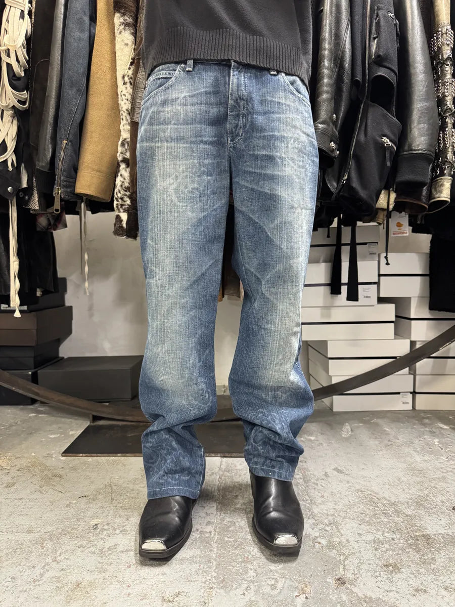 2010s Armani Blue Tagged Washed Denim Jeans ZusjyCC 1
