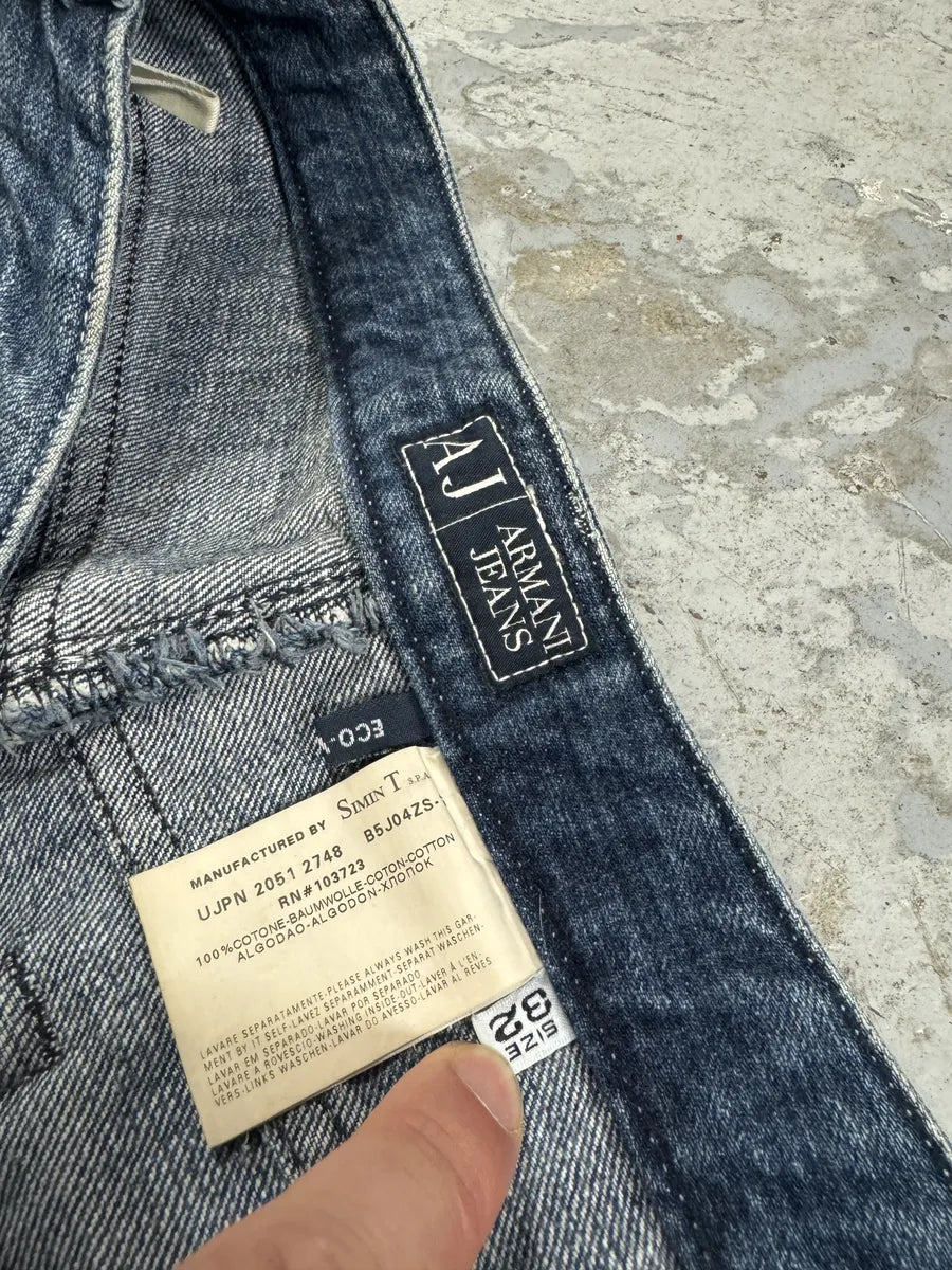 2010s Armani Blue Tagged Washed Denim Jeans ZusjyCC 6