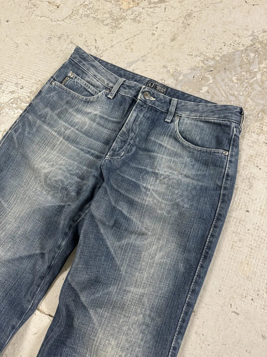 2010s Armani Blue Tagged Washed Denim Jeans ZusjyCC 7