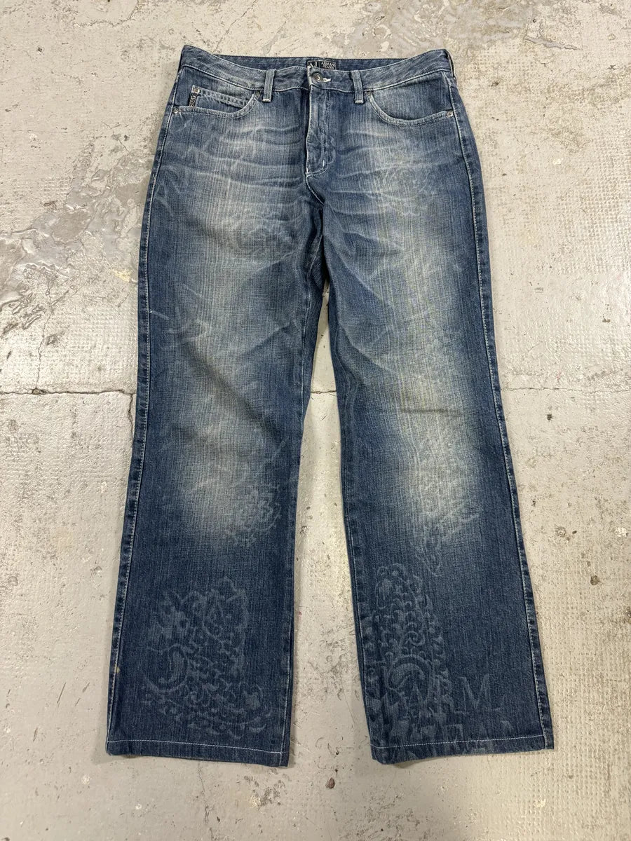2010s Armani Blue Tagged Washed Denim Jeans ZusjyCC 8