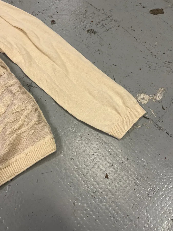 2010s Armani Camo Embroidered Cream Cardigan cixujbX 5