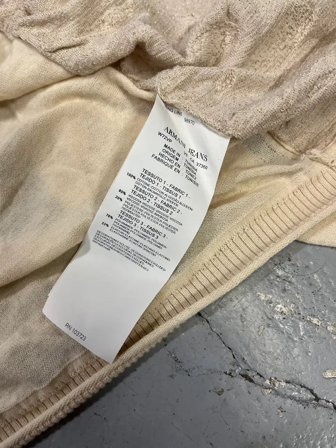 2010s Armani Camo Embroidered Cream Cardigan cixujbX 9