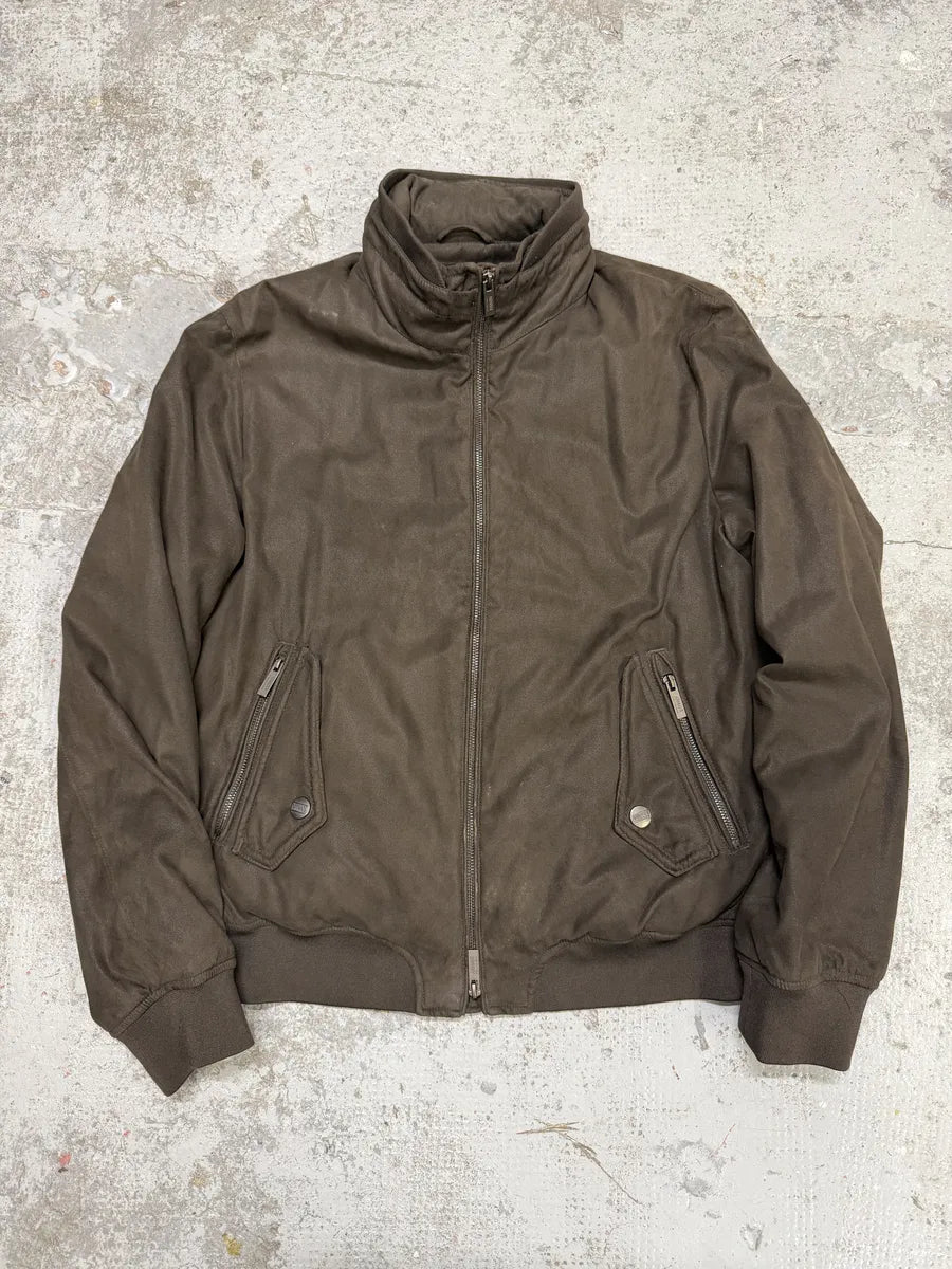 2010s Armani Collezioni Brown Bomber Jacket sMWXDda 0