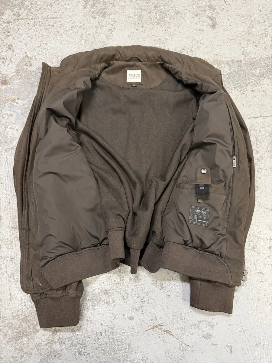 2010s Armani Collezioni Brown Bomber Jacket sMWXDda 5