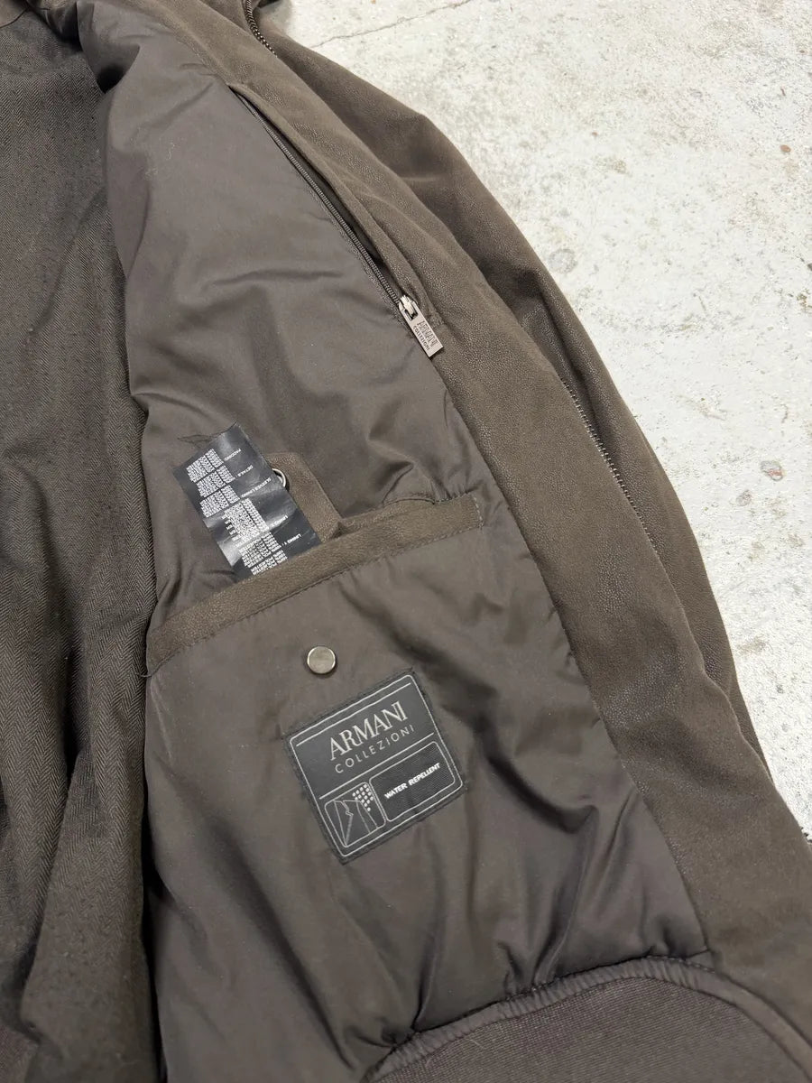 2010s Armani Collezioni Brown Bomber Jacket sMWXDda 7