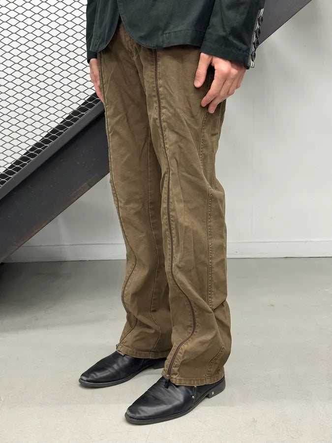 2010s Armani Full Zip Aviator Brown Cargo Pants oXkwYaP 1