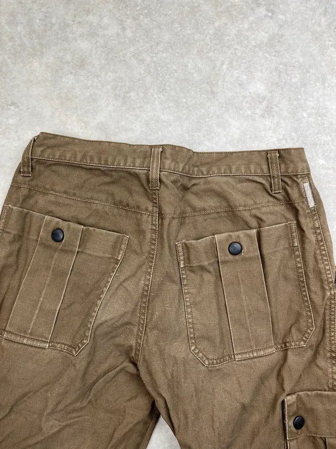 2010s Armani Full Zip Aviator Brown Cargo Pants oXkwYaP 6