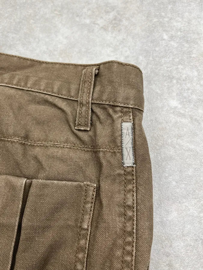 2010s Armani Full Zip Aviator Brown Cargo Pants oXkwYaP 8