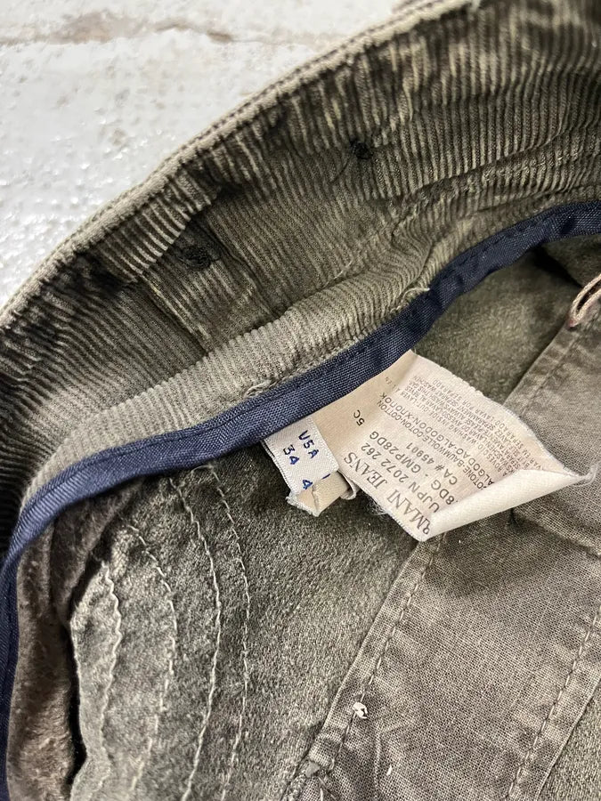 2010s Armani Grey Corduroy Cargo Pants UNiKiac 11