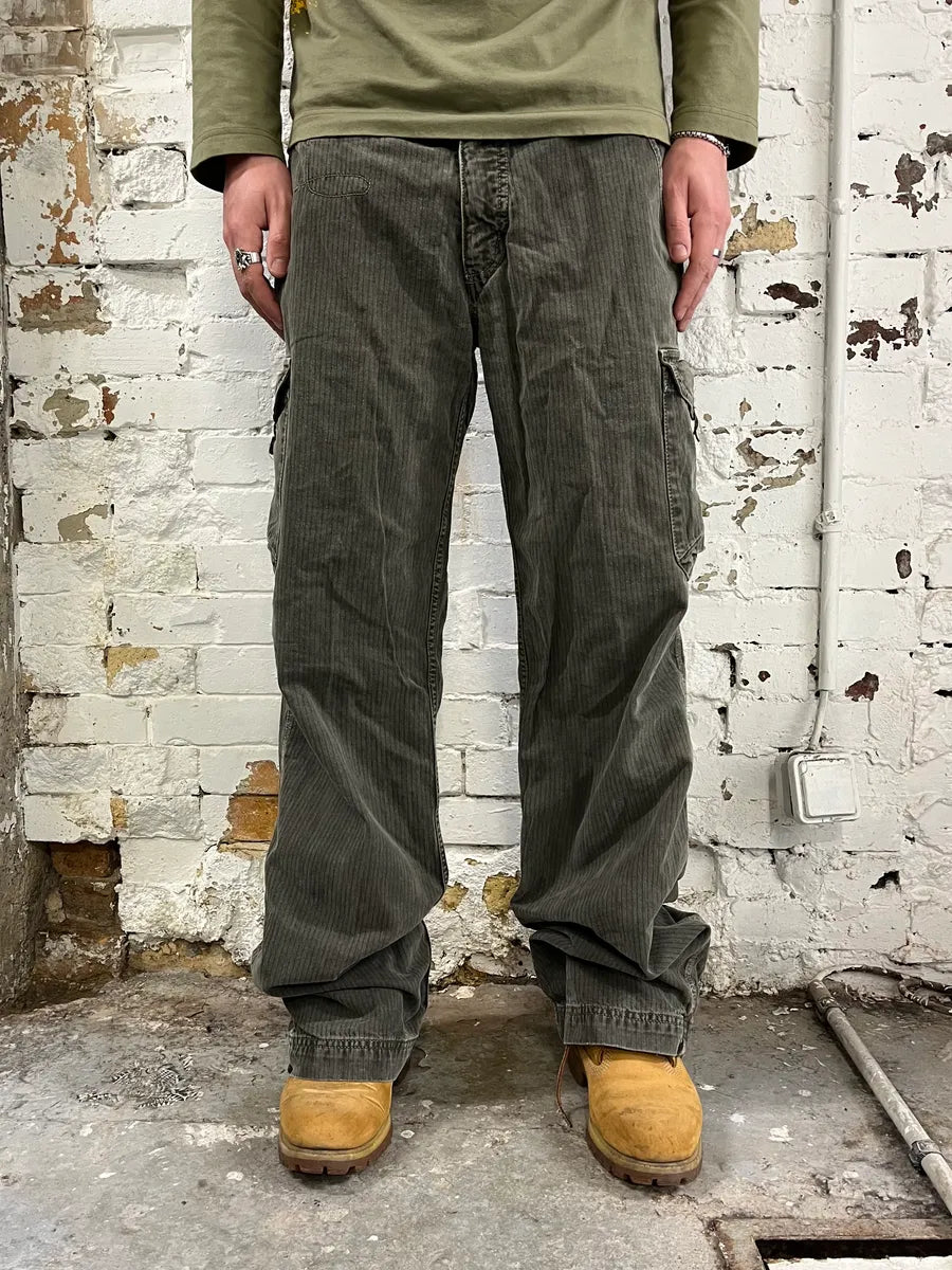 2010s Armani Grey Corduroy Cargo Pants UNiKiac 2