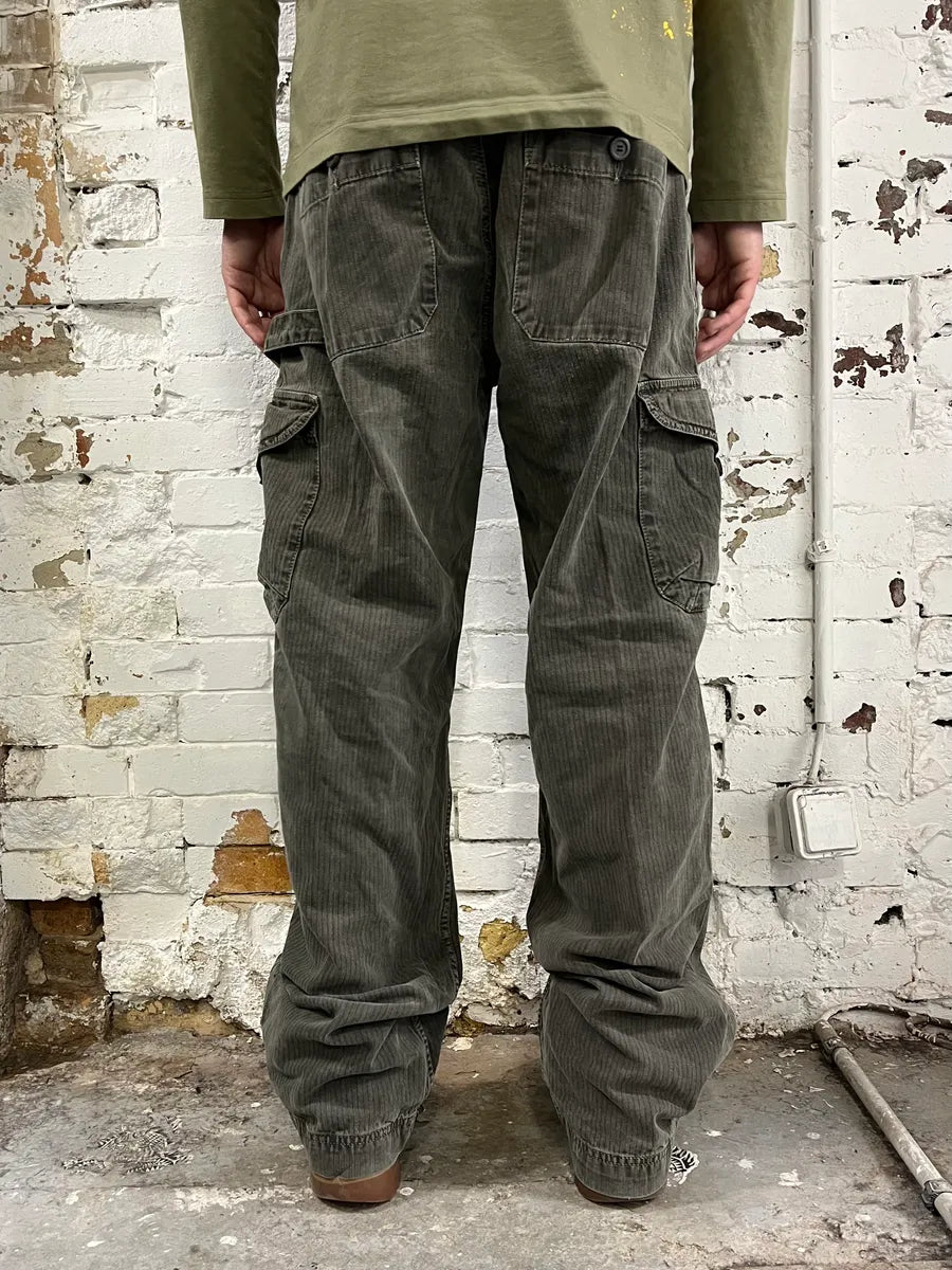 2010s Armani Grey Corduroy Cargo Pants UNiKiac 3